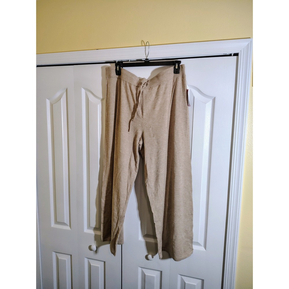 Vince Camuto Women XL Sweater Set Warm Oatmeal Heather Knit Top Wide Leg Pants - Picture 7 of 11